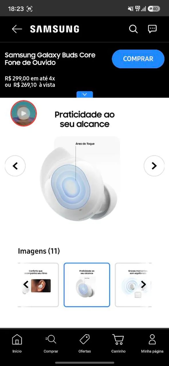 Fone Galaxy Buds Core - Foto 5