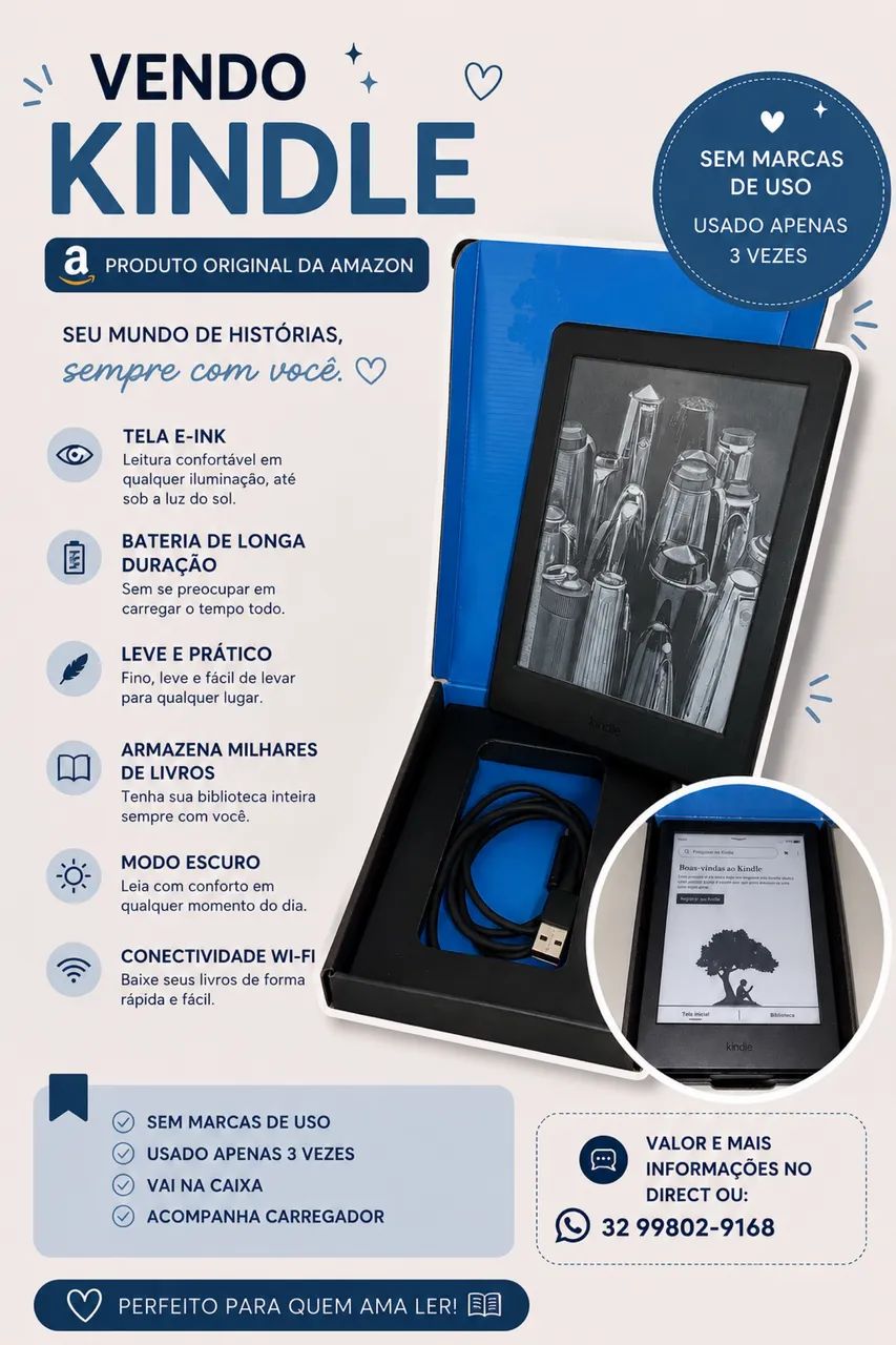 Kindle Original Amazon + Caixa com carregador | Excelente Estado?