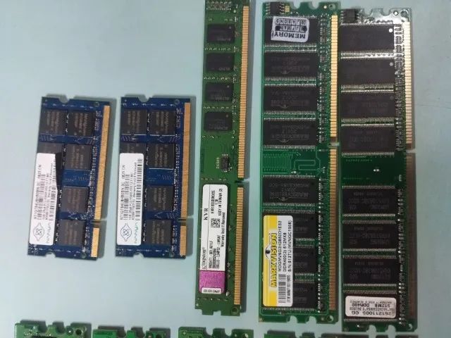 Memorias DDR, DDR2 e DDR3 para PC e notebook