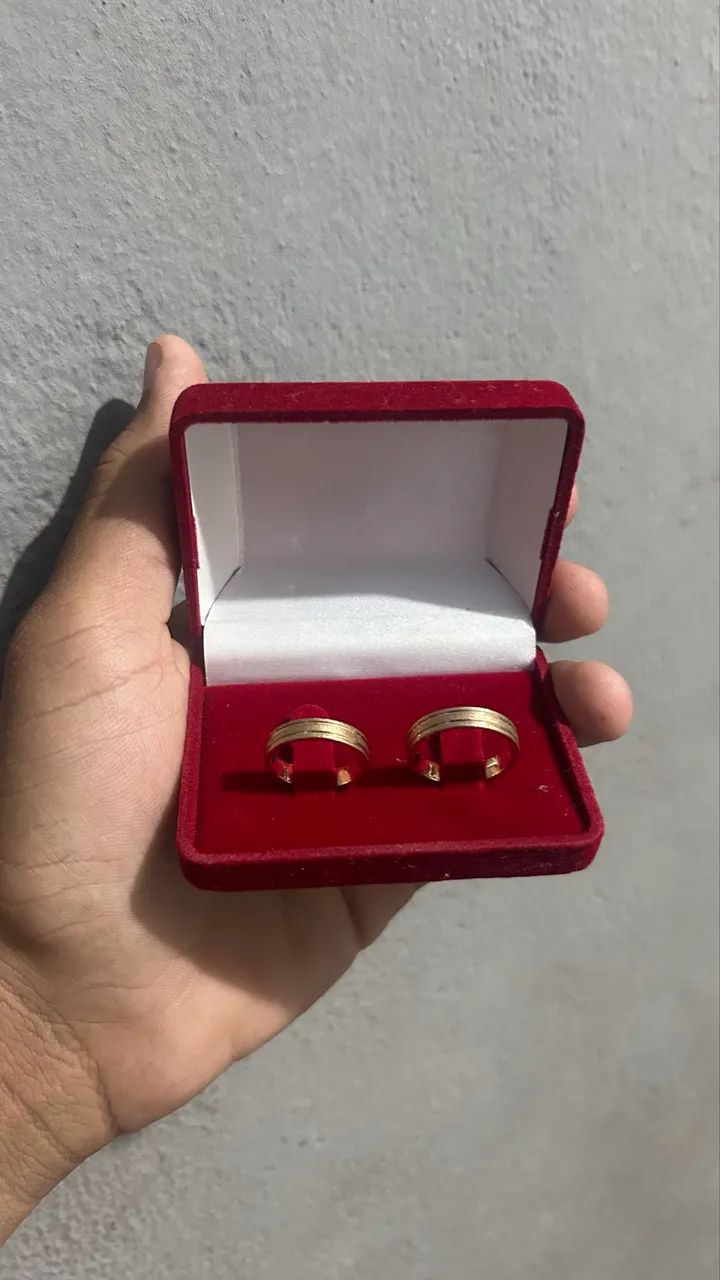 Alianças folhadas a ouro  - Foto 3
