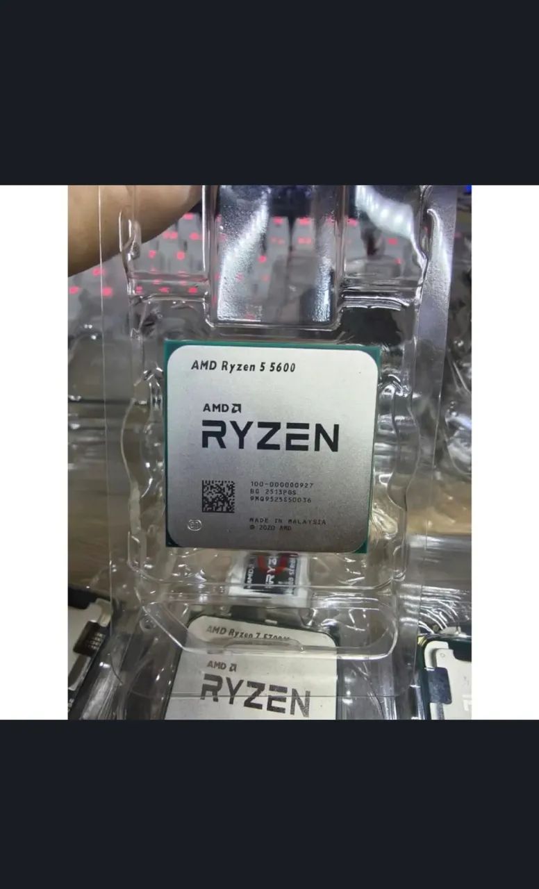 CPU Ryzen 5 5600 BOX Ryzen 5 5600 AM4 | Caixa + Cooler Original | Impecável