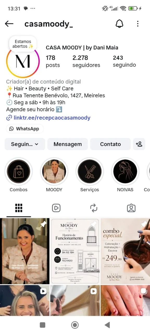 VAGA PARA MANICURE | Salão Casa Moody - Meireles