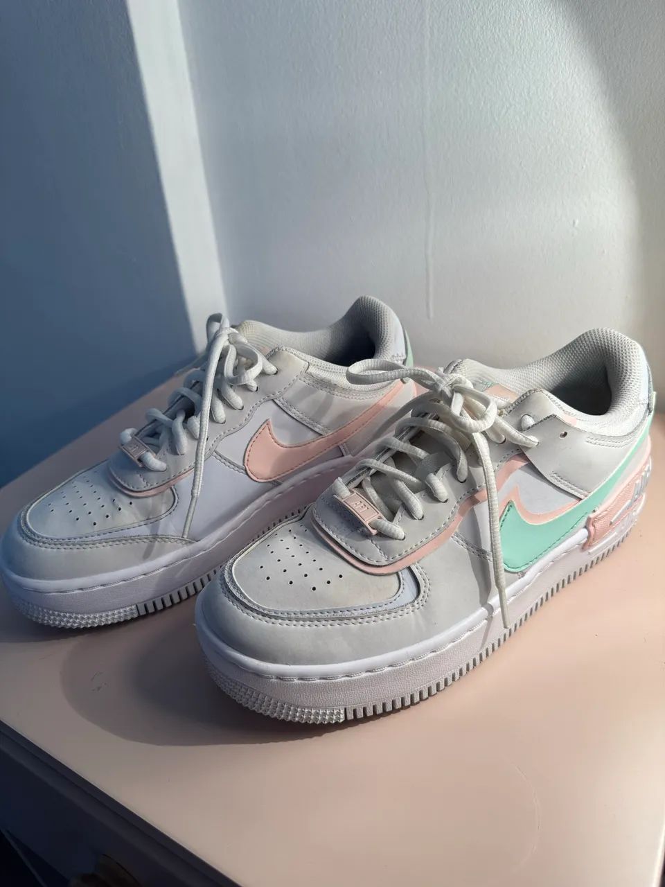 Tênis Nike Air Force 1 Shadow White Atmosphere Mint