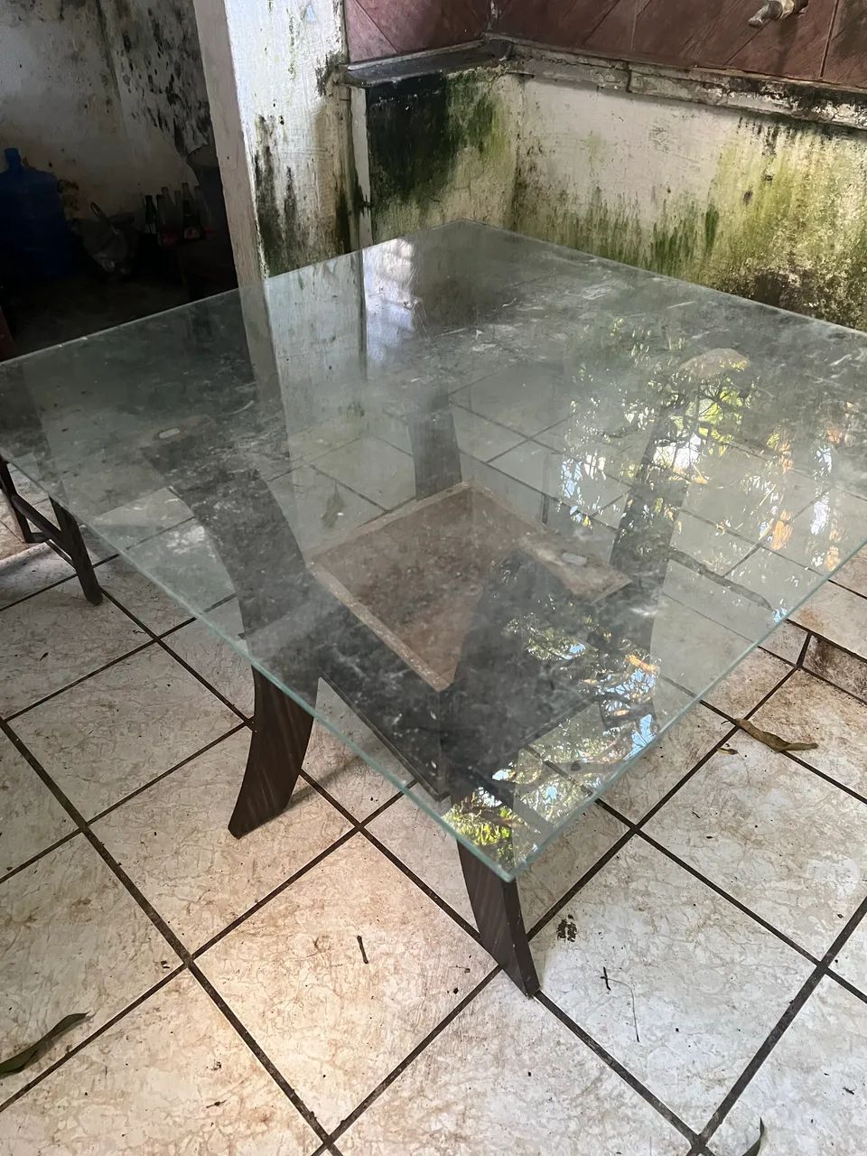 MESA DE JANTAR - VIDRO + MADEIRA  - Foto 4