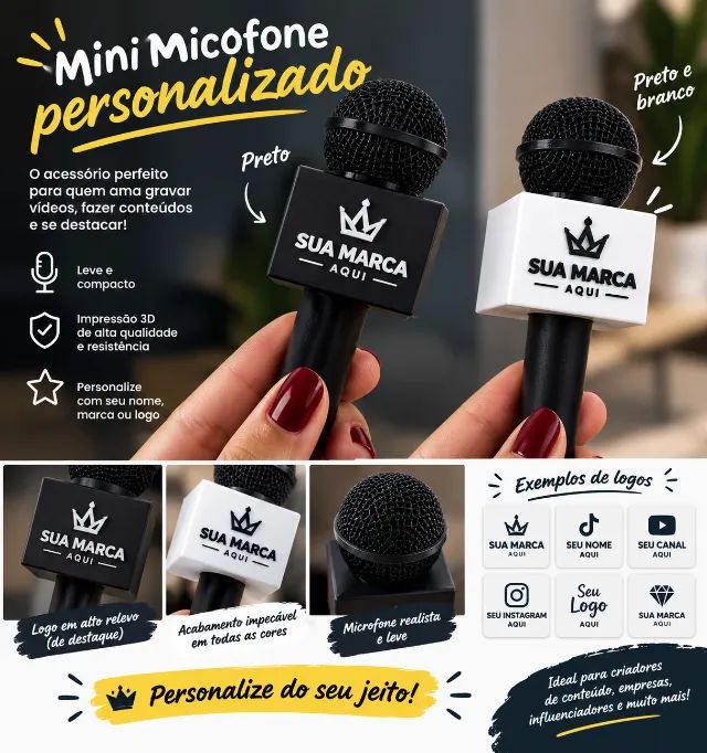 Mini microfone Personalizado