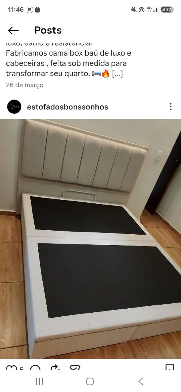 Baú Casal Fabricação Própria  - Foto 2