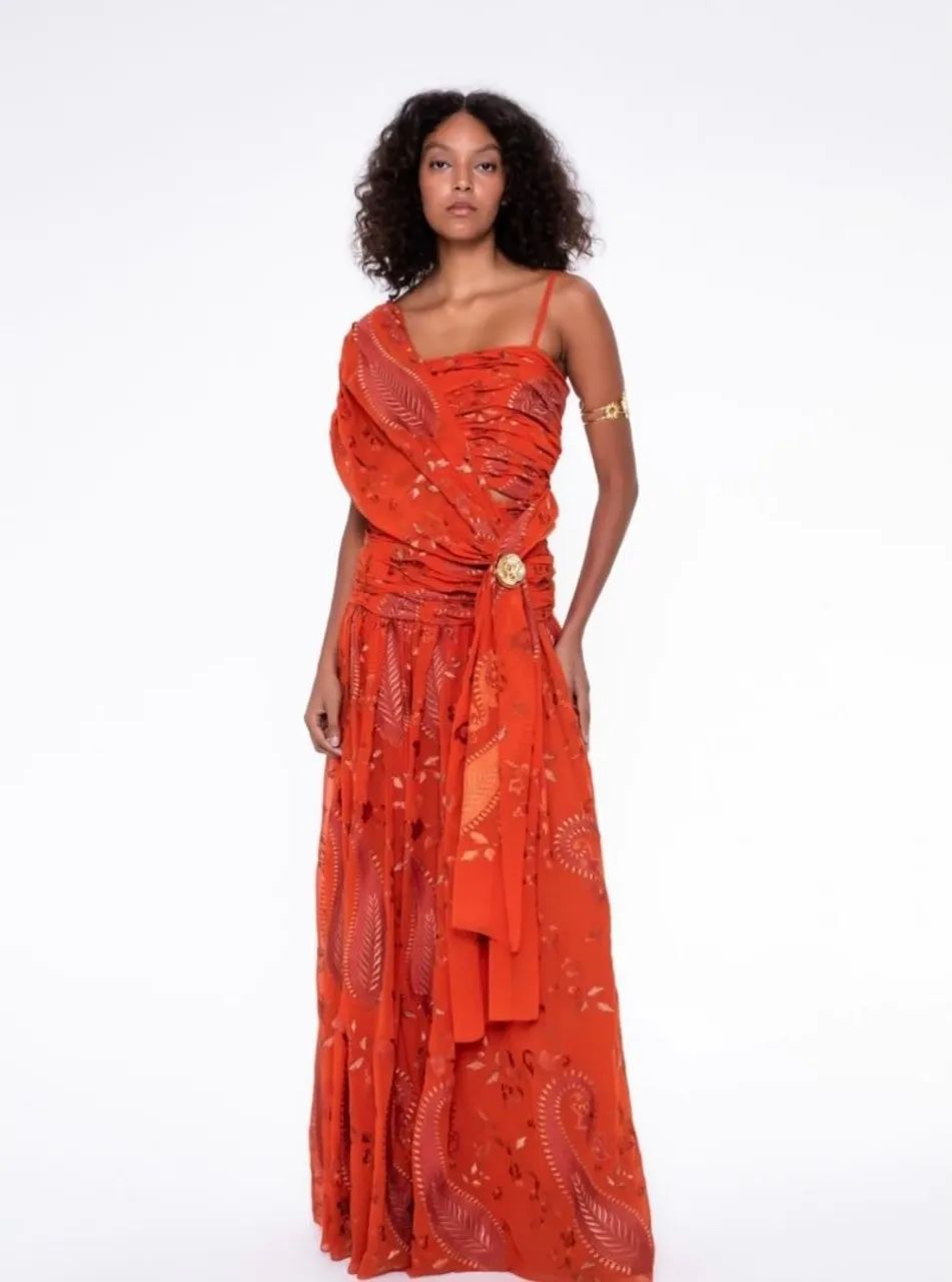 Vestido Novo Cris Barros tamanho 40 - Foto 4