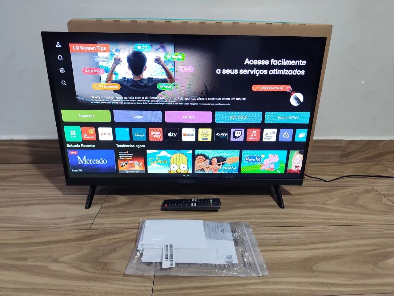 Tv LG 32 Pol, smart, bluetooth, conversor digital, 3 meses de uso , nota e caixa - Foto 3