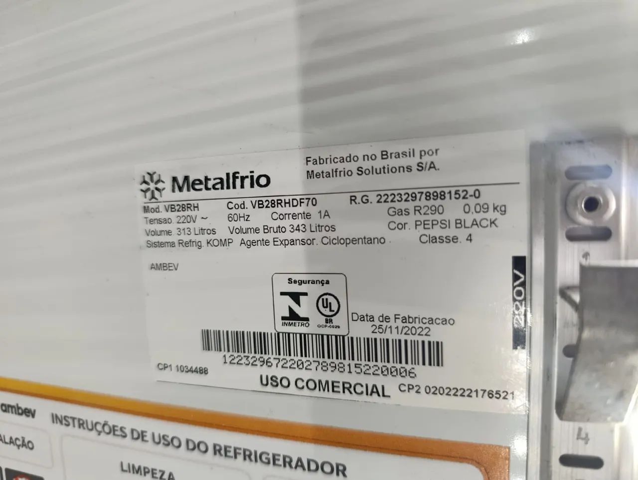 Geladeira slim metalfrio  - Foto 3