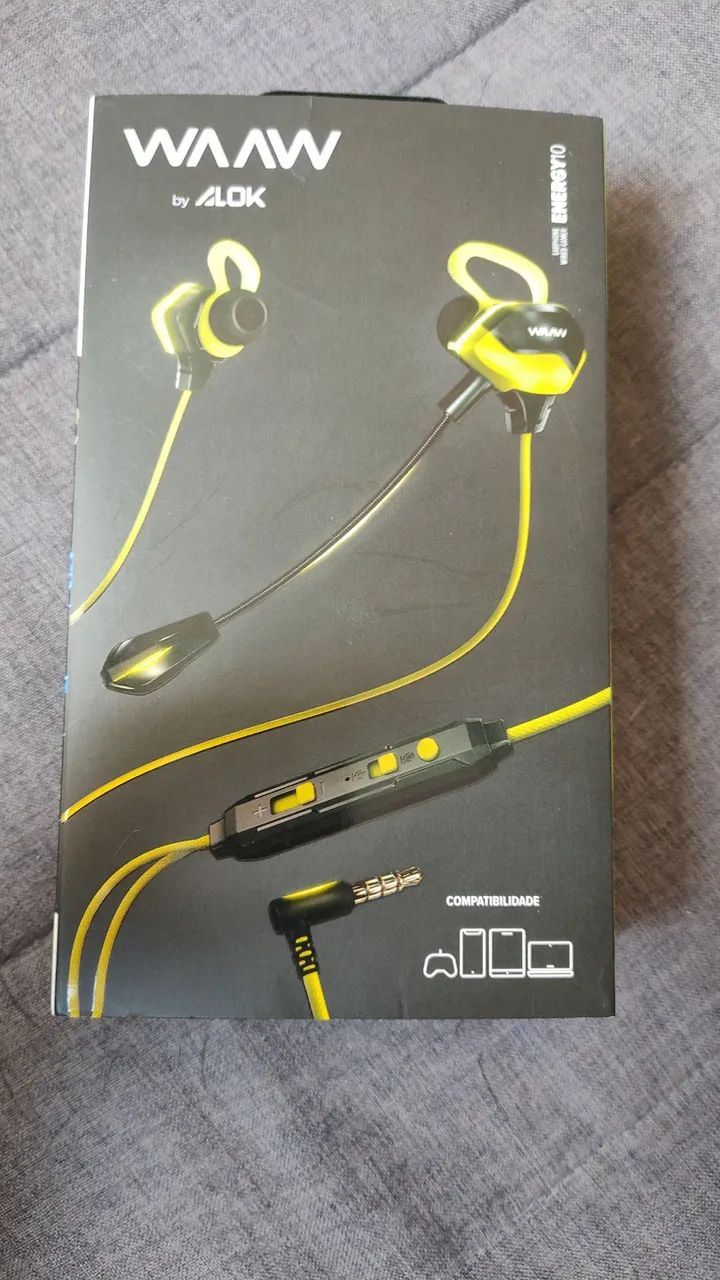 Fone de Ouvido Intra Auricular Gamer WAAW by ALOK Energy 10EWG