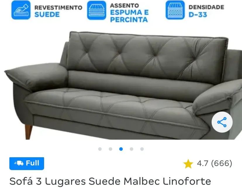 Vendo sofá seminovo  - Foto 3