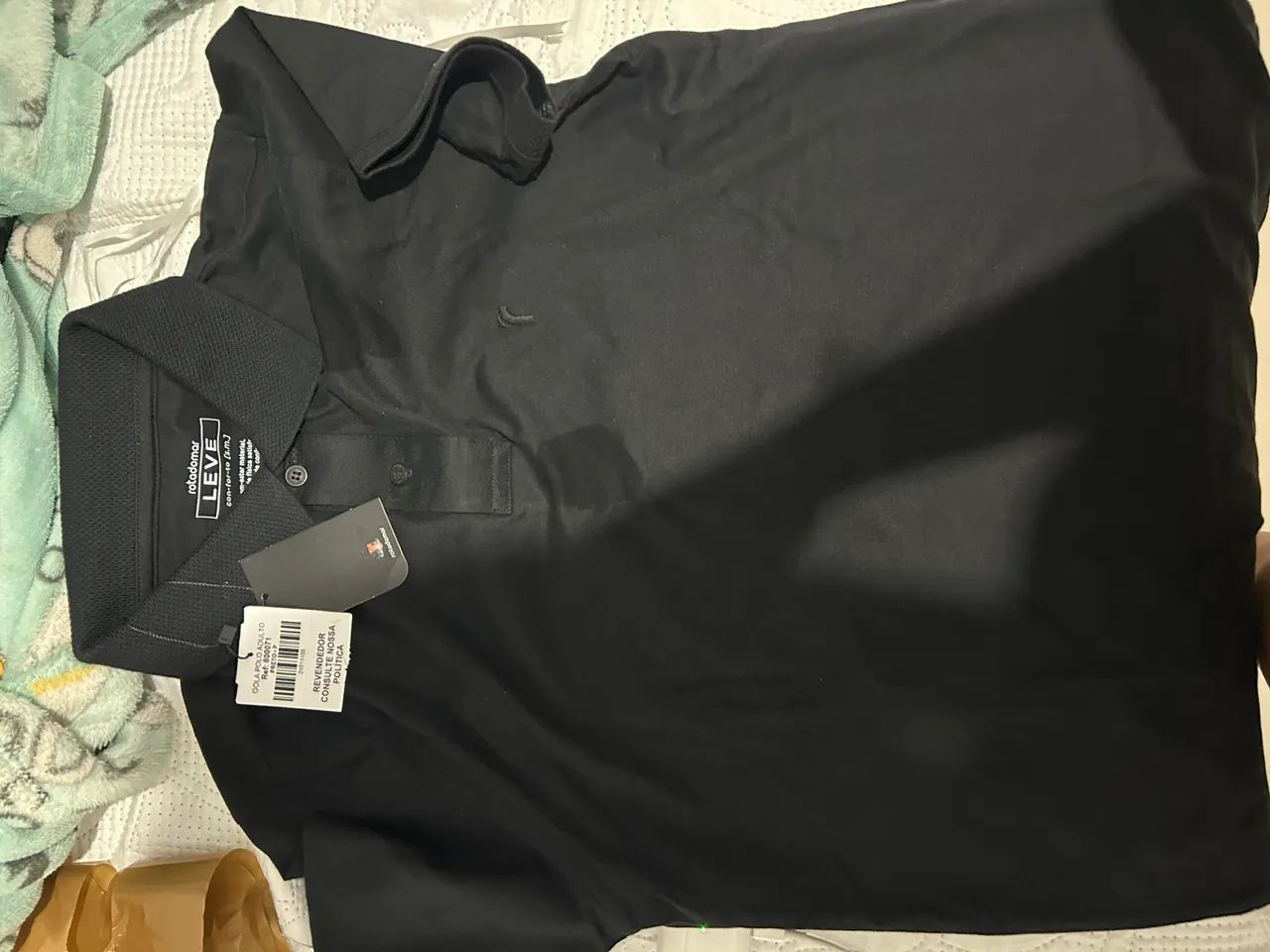Camisa básica preta, rota do mar - Foto 2