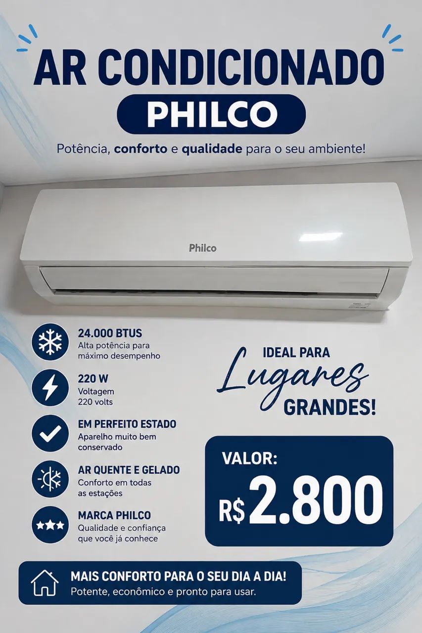 Ar condicionado Philco 24.000 btus 