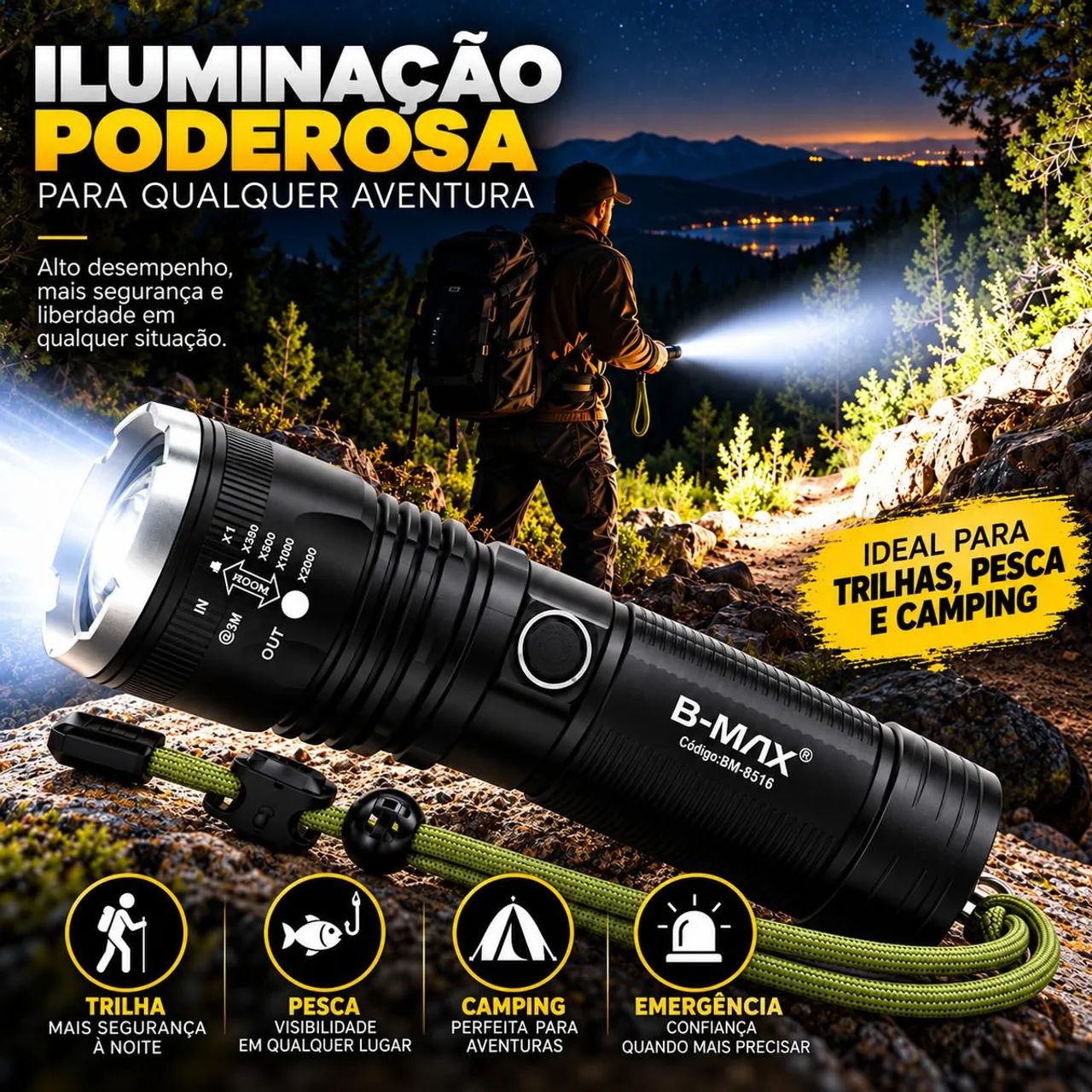 Lanterna tática profissional  - Foto 2
