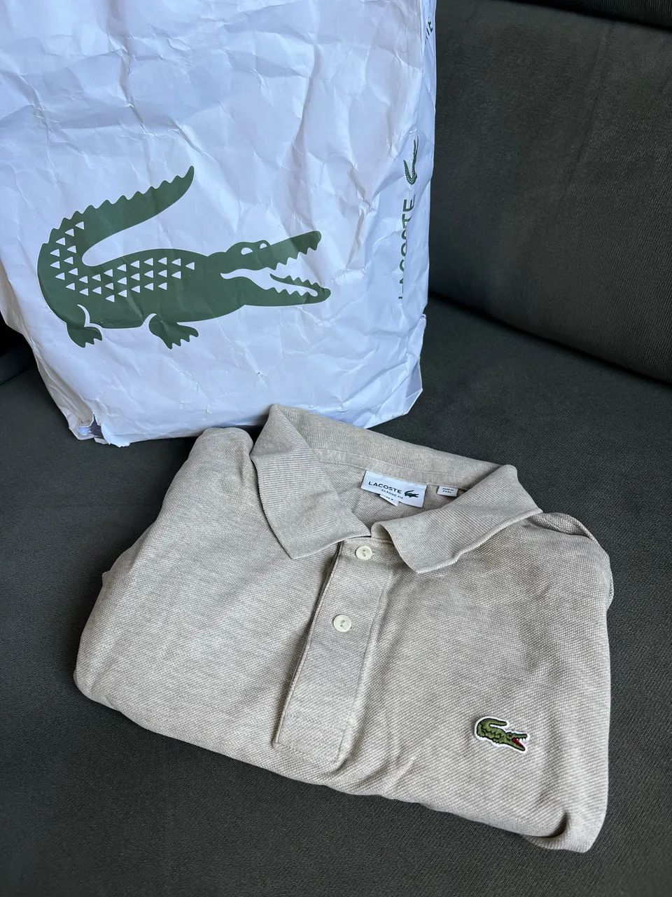 Camisa Lacoste Cinza 