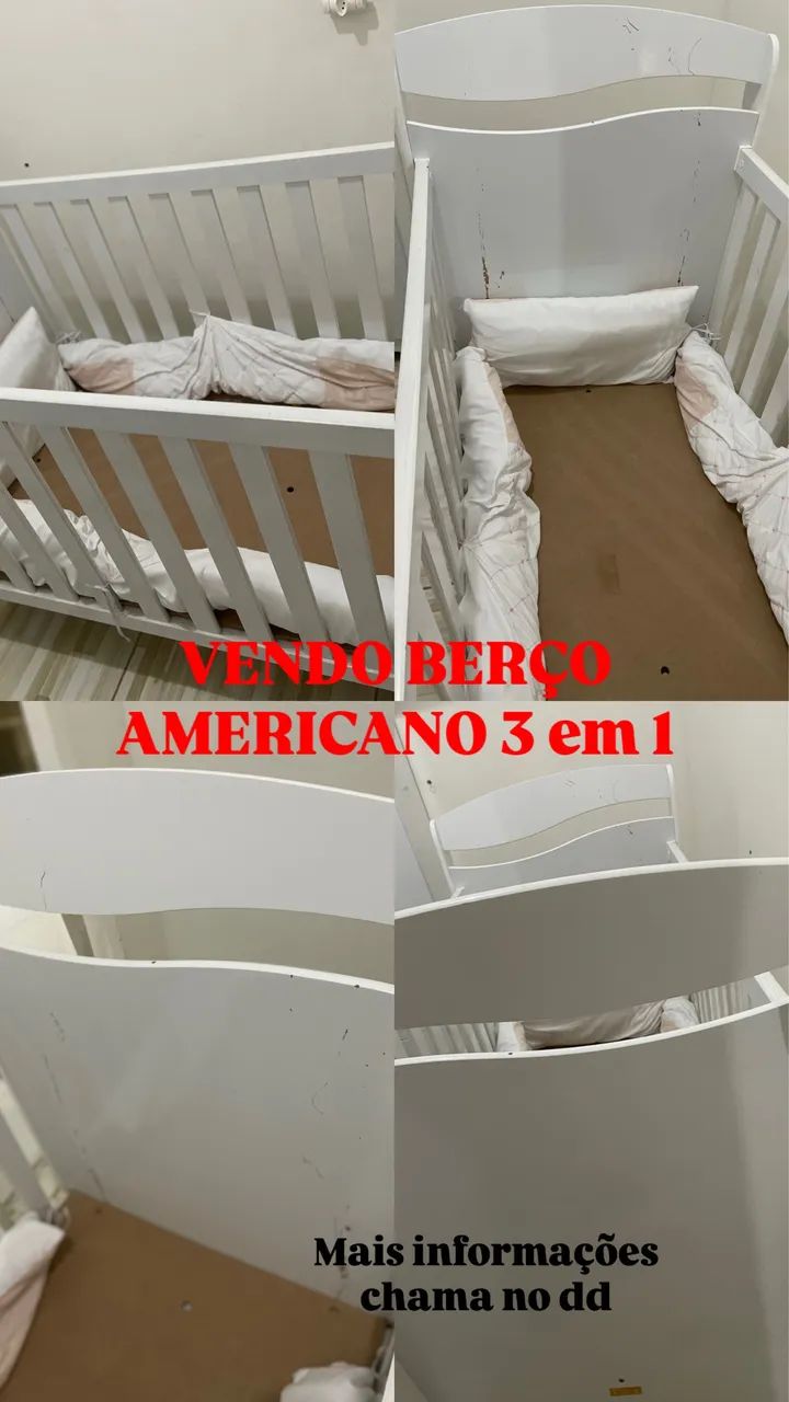 BERÇO AMERICANO 3 em 1  - Foto 5