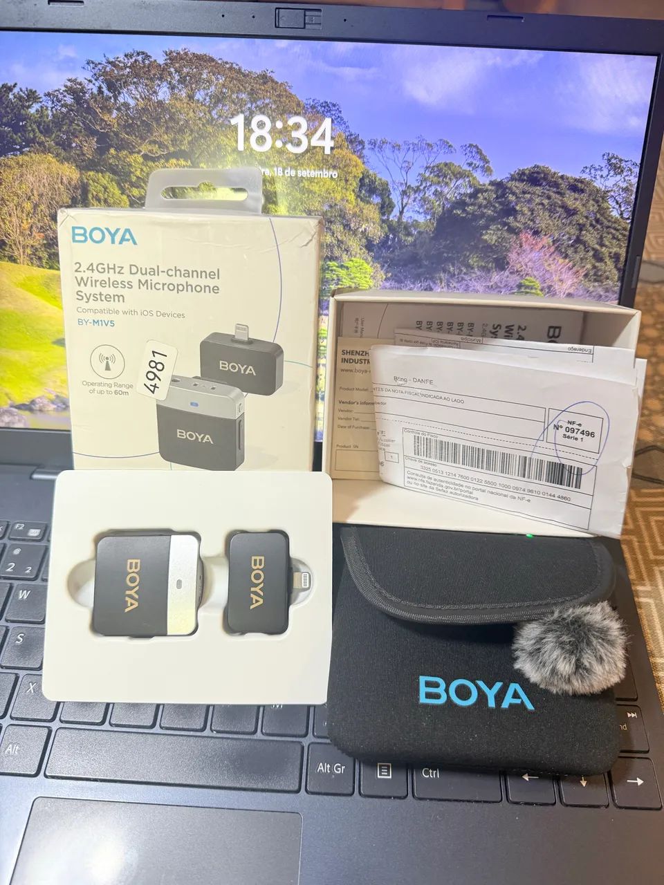 Microfone Lapela Boya By-M1V5