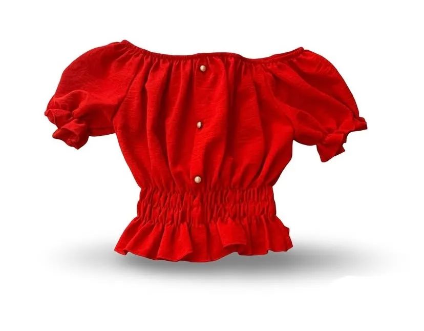 Cropped vermelho paixão 