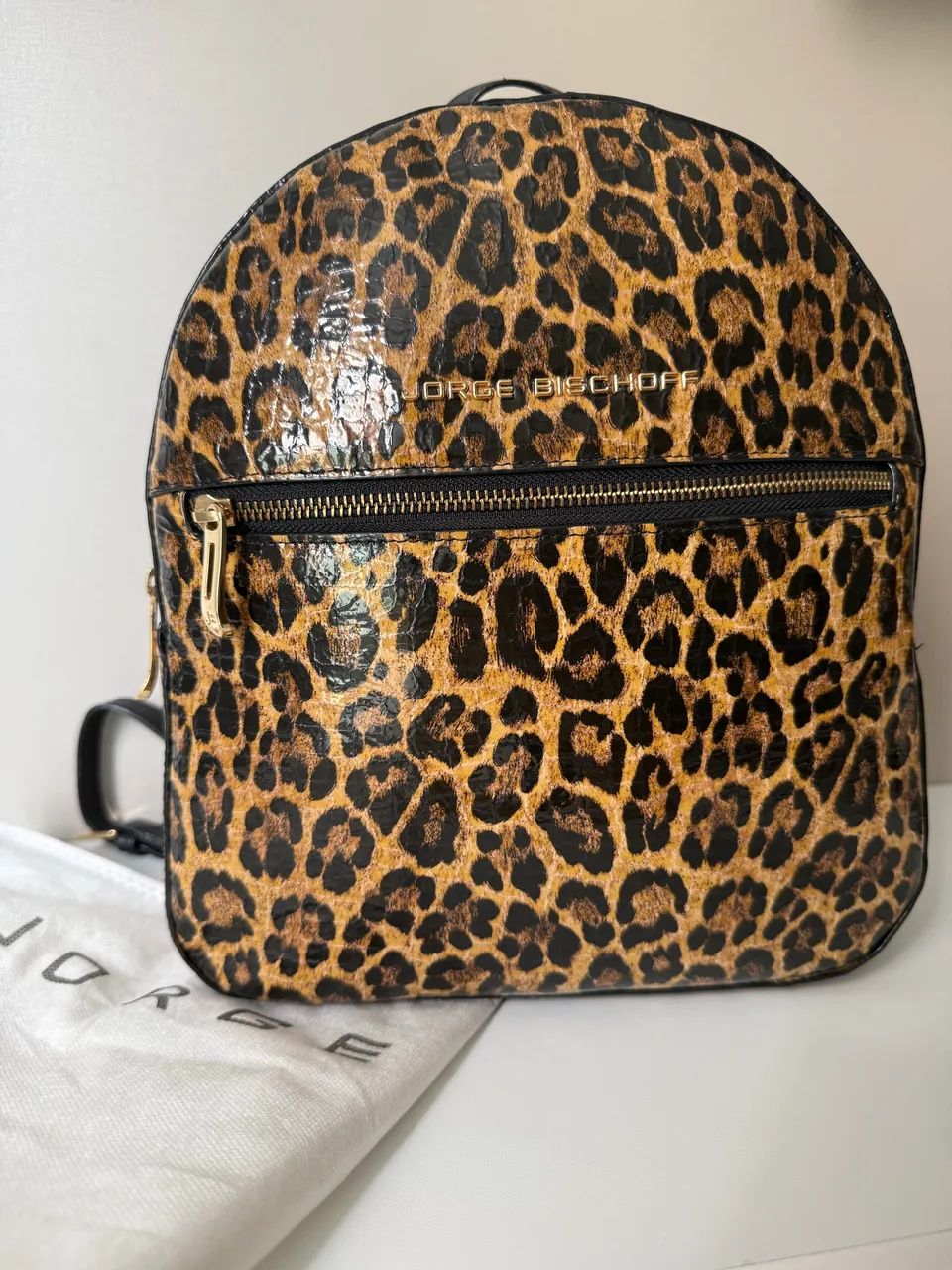 Mochila em couro Jorge Bischoff