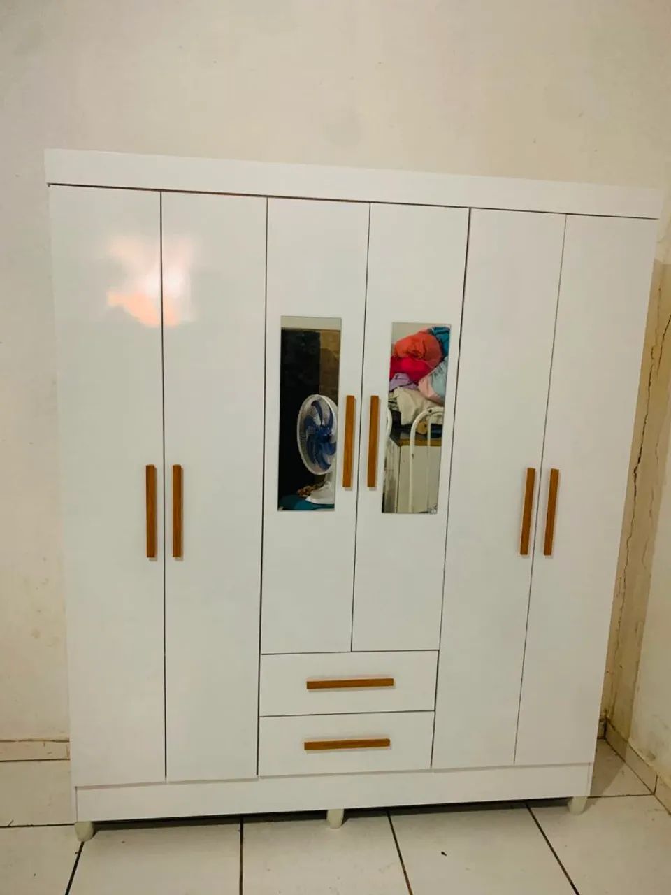 Guarda Roupa Com Espelho Novo Com Entrega Grátis 