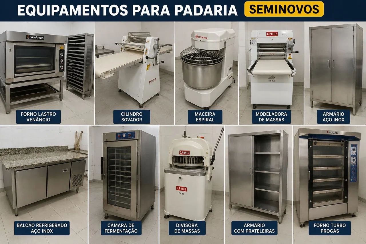 EQUIPAMENTOS DE PADARIA SEMINOVOS À VENDA - Foto 2