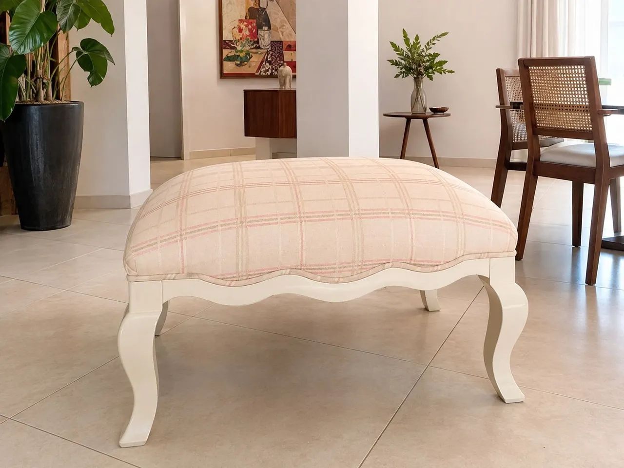 BANQUETA VINTAGE ESTILO LUÍS XV - DÉCADA DE 1960