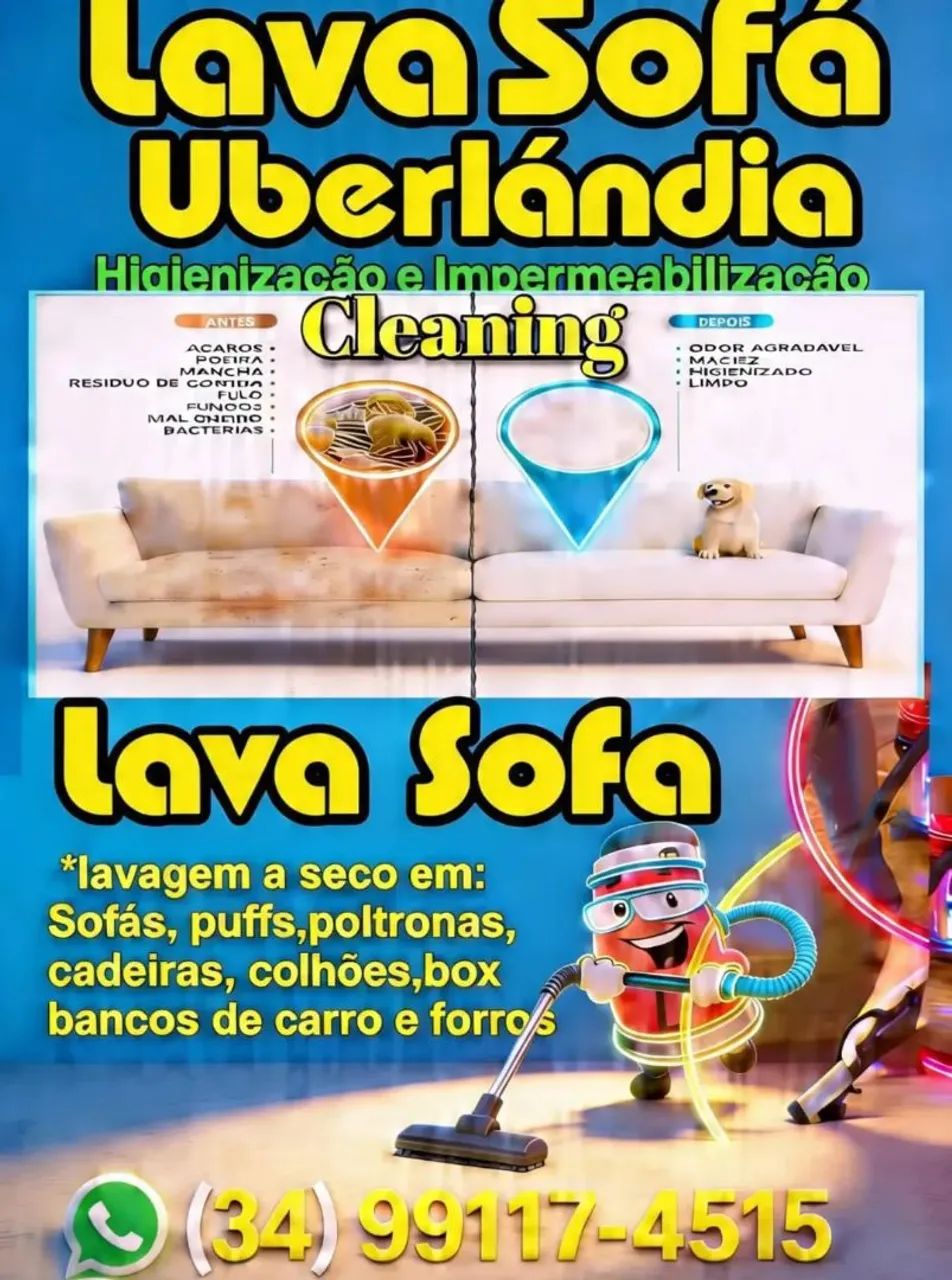 Lava sofá Uberlândia Cleaning 