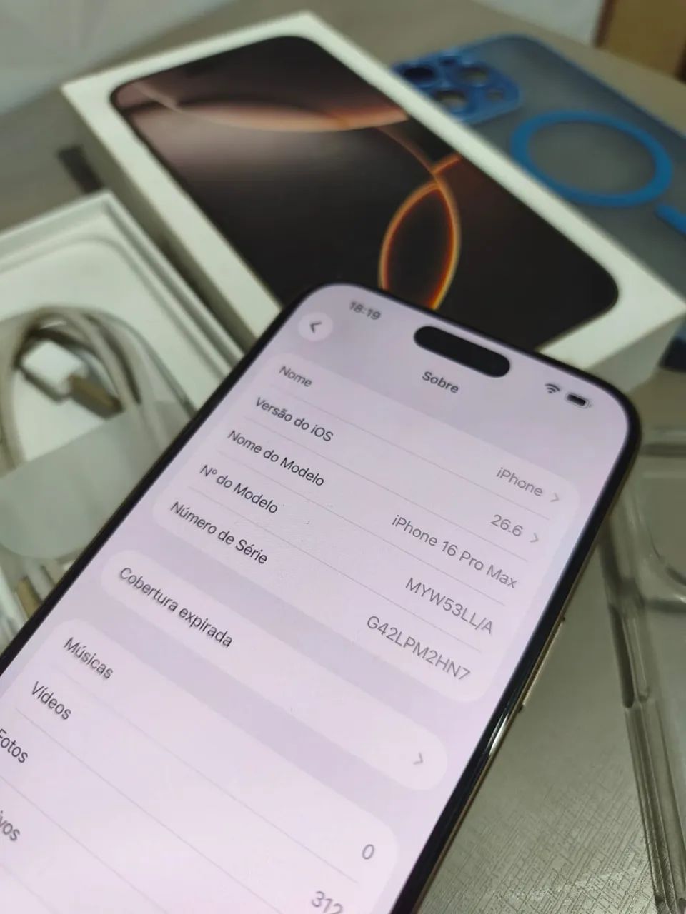 iPhone 16 pro max desert 256GB perfeito na caixa com cabo e capa - Foto 4