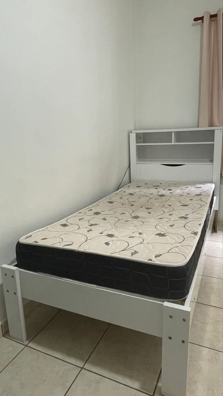 CAMA DE SOLTEIRO + COLCHÃO 