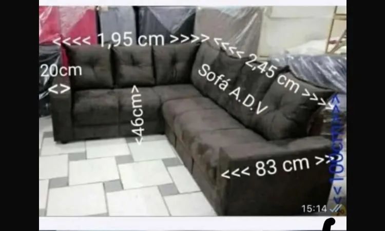 Sofá de canto 6 lugares Almofadão  - Foto 3