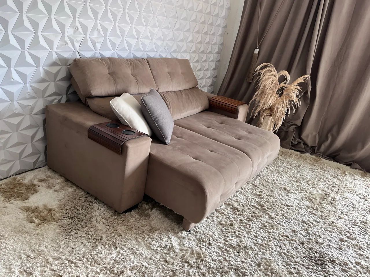 Sofá Retrátil e Reclinável 2,20M - Foto 5