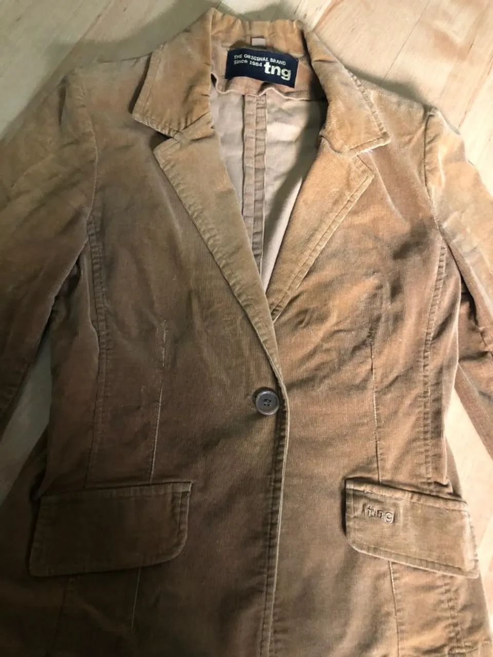 Blazer de veludo bege - Foto 3