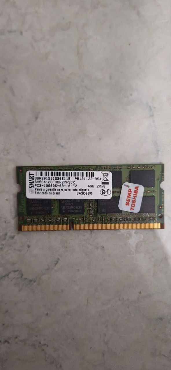 Memória RAM DDR3 4gb notebook