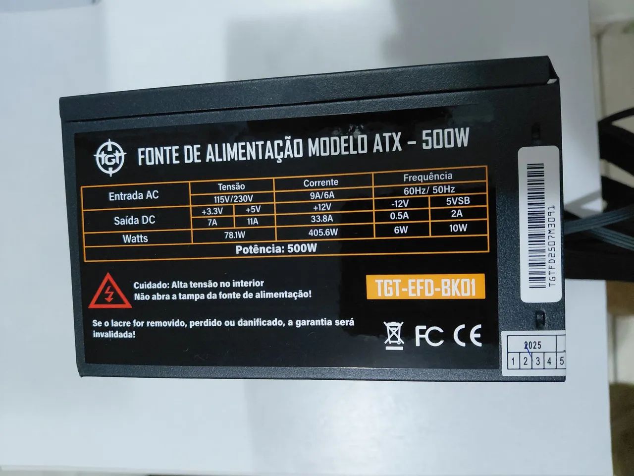 Fonte de PC atx 500w - Foto 2