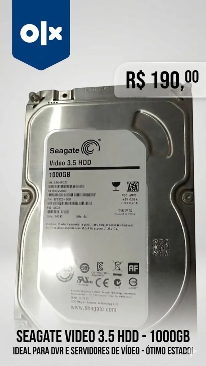  HD Seagate 1TB para DVR  - Foto 3