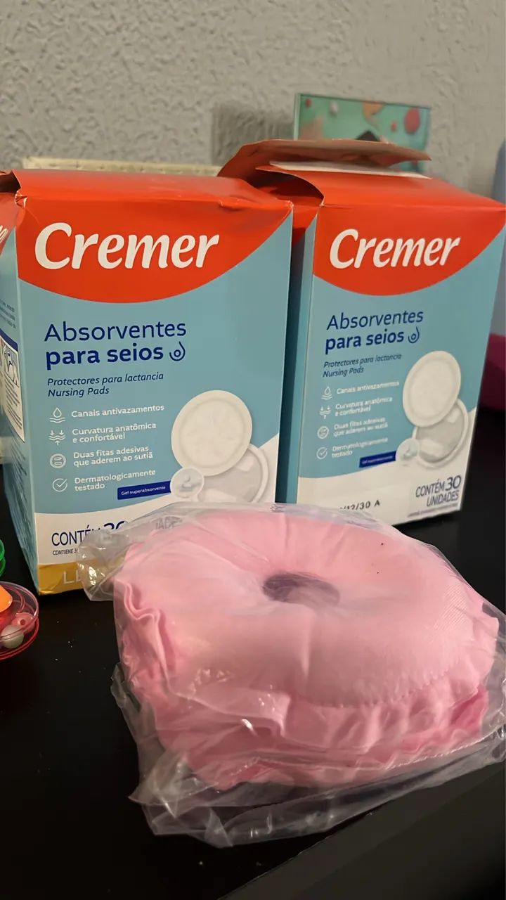 Absorvente para seios + rosquinha protetora
