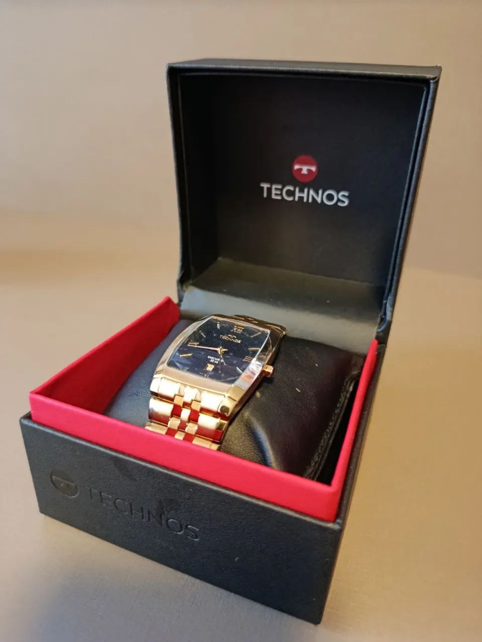 Relógio Technos Masculino Dourado GN12AA/1P - Foto 4