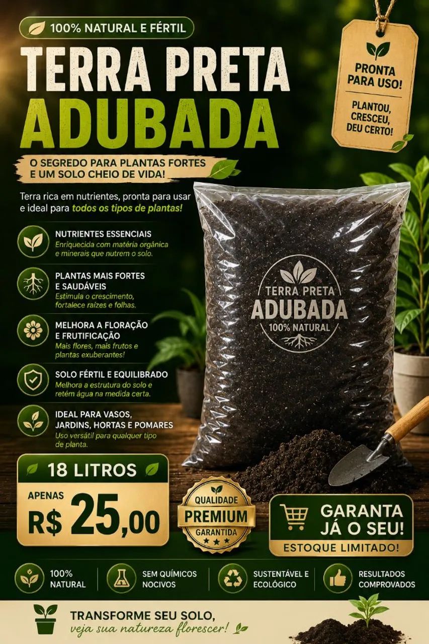 Terra preta adubada 