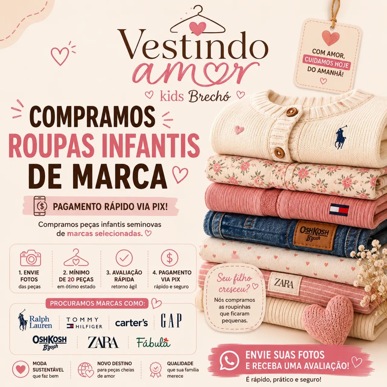 Compramos lotinhos de roupa de marca 