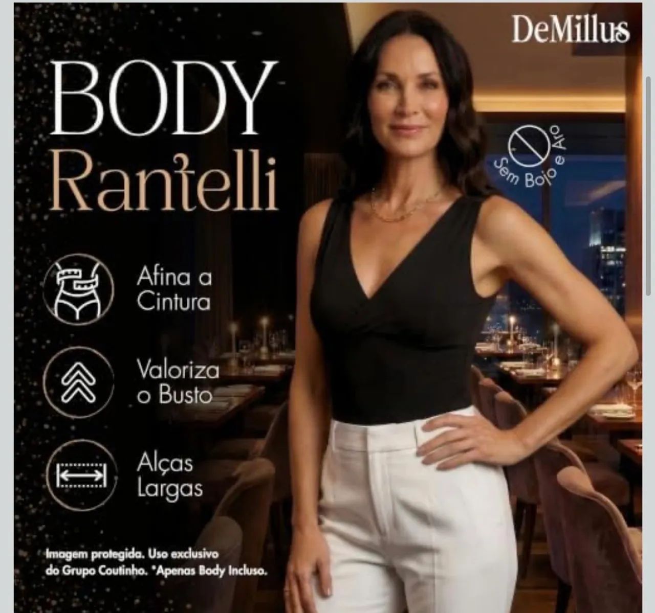 Body preto Demillus- alta compressão  - Foto 4