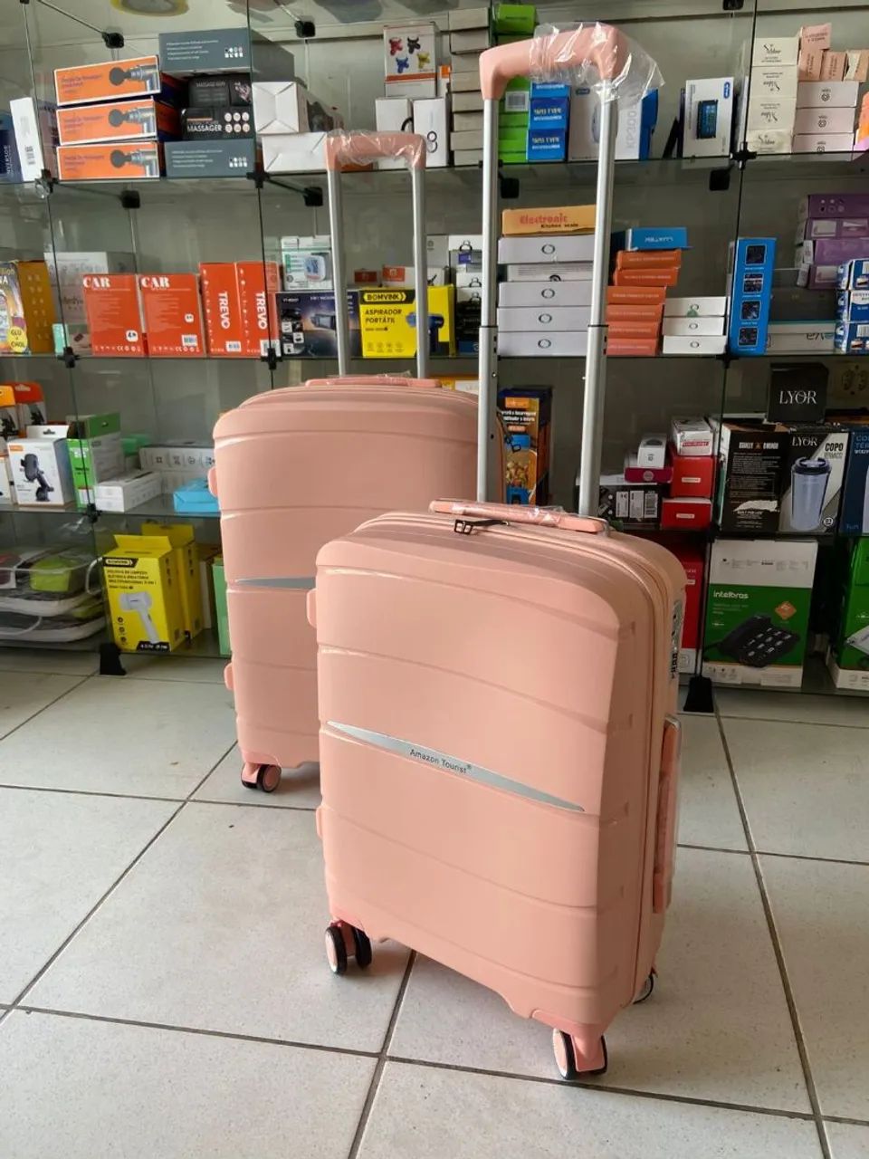 Kit 2 Malas de Viagem Amazon Tourist Rosê - Foto 2