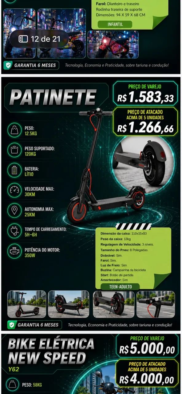 Patinete elétrica 
