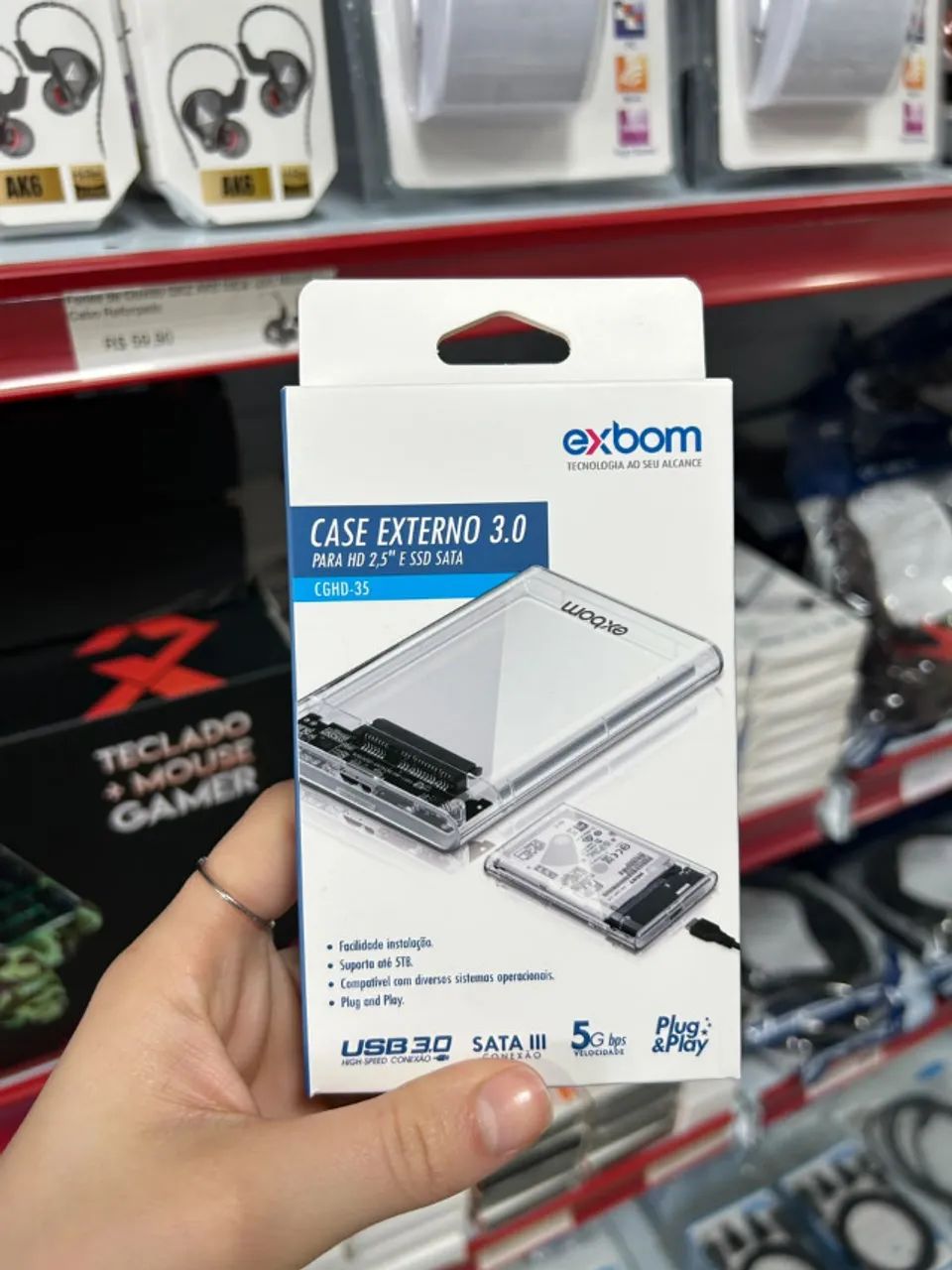 Case para HD USB 3.0 de notebook