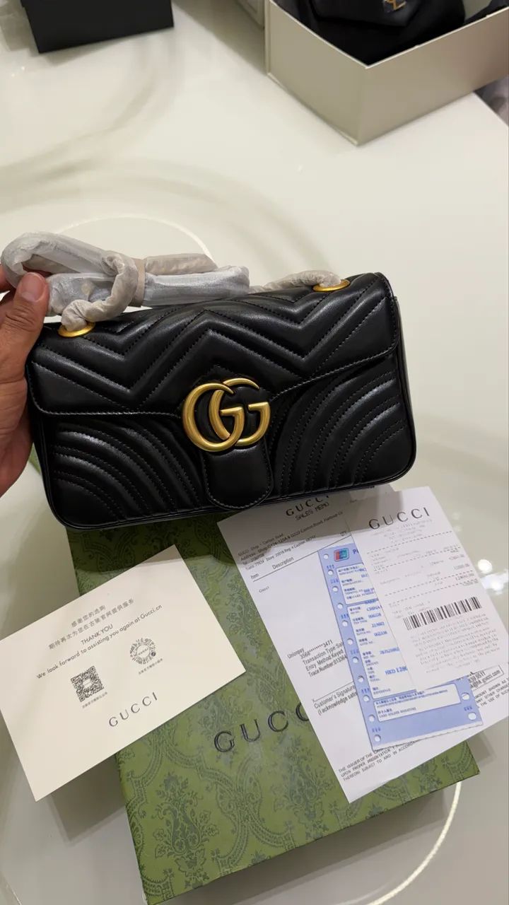 Bolsa Gucci marmont com caixa 