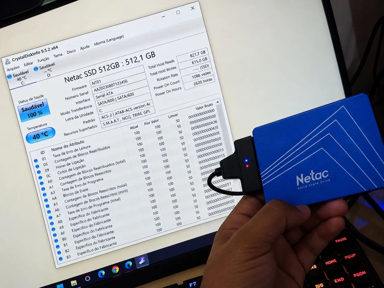 SSD 512 gb 100% saudável  - Foto 3