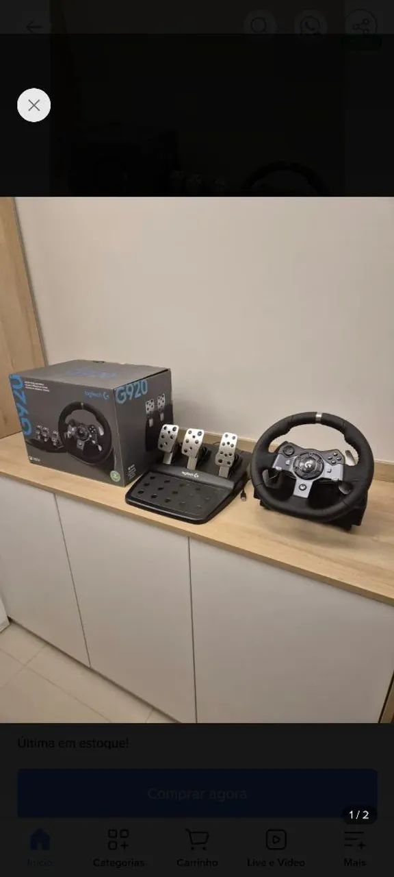 Volante Logitech g920 usado 
