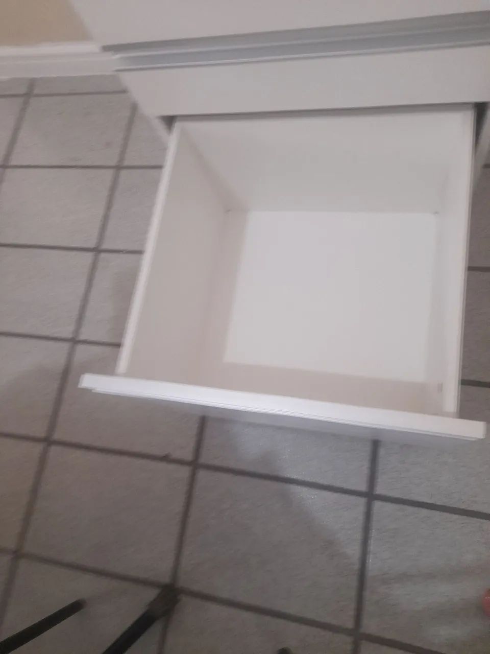 Mini arquivo de escritório branco com 3 gavetas e chave - Foto 4