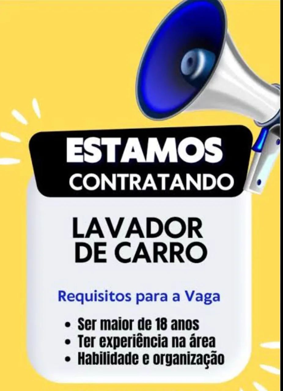 LAVADOR DE CARRO COM EXPERIÊNCIA 