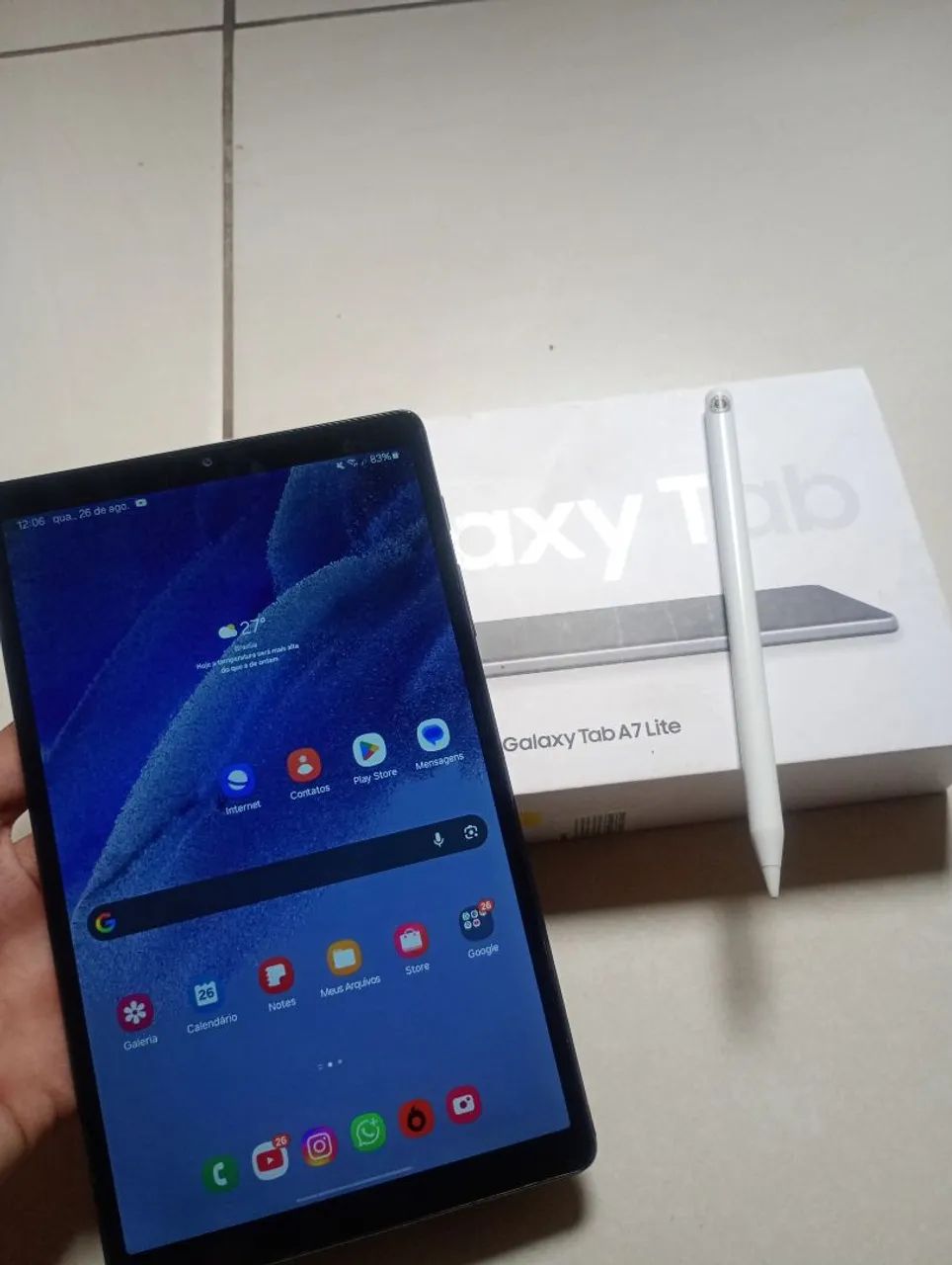 Tablet Samsung com caneta e caixa - Foto 3