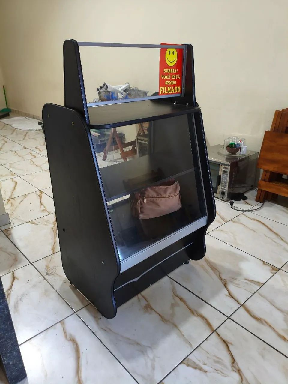 Balcão Vitrine Caixa Preto Toop , Com Gaveta - Foto 5